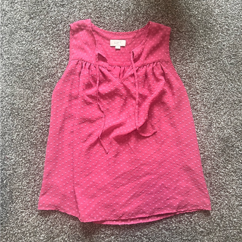 Pink Sleeveless Blouse